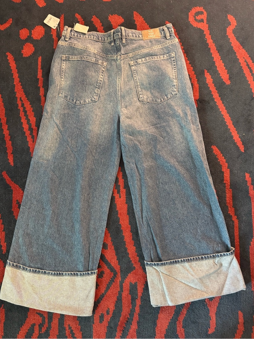 We The Free Final Countdown Cuffed Wide Leg Jeans - Blue - Picture 7 of 12